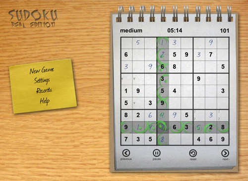 Sudoku Real Edition sur iPad pour un prix de $2,99