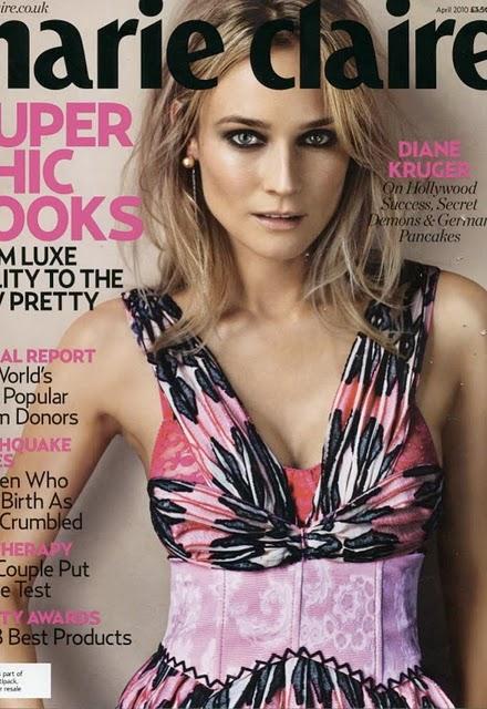 ♪ • Diane Kruger en couverture du Marie Claire magazine UK • ♪