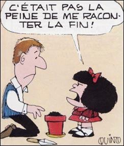 Mafalda en colère contre la-fin-du-film.com