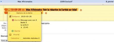 Création événement dans Mail Mac Aficionados©