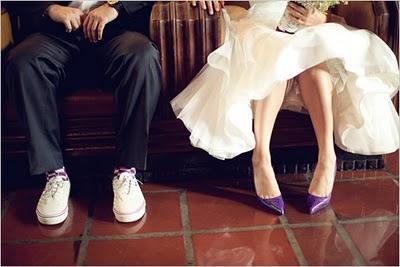 Des chaussures de mariage violettes? Oui, je le veux !