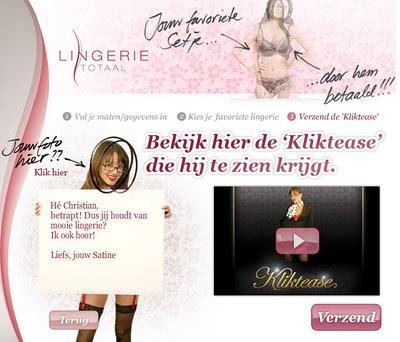 [Web] Kliktease: la campagne virale de Lingerie Totaal