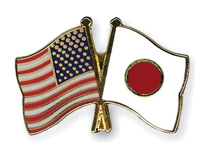 Drapeaux USA Japon
