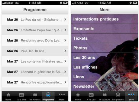 Une appli iPhone pour le Salon du Livre