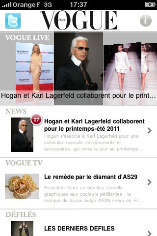 [News : Apps] Vogue Paris , le référent international du style et des tendances !