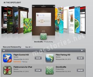 Des images des App Yahoo, Omnigraffle, Bento et Brushes