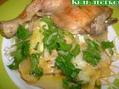 Kbab algérois poulet (Poulet frites sauce blanche)