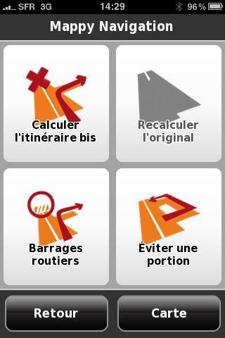 iphone  Mappy Navigation France