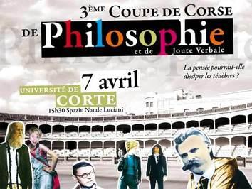 La 3ème Coupe de Corse de Philosophie se tiendra le mercredi 7 Avril à 15h30 à l'Université de Corse.