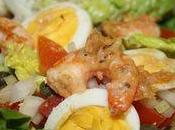 Salade crevettes dorées gran padano