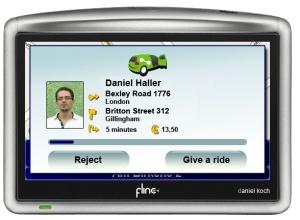 Covoiturage - Flinc - système de covoiturage temps réel pour iPhone et GPS
