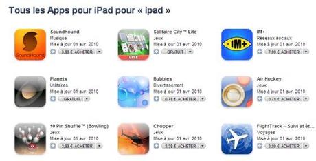 L’App Store se met à la page iPad