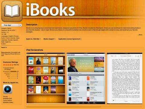 iBooks fait son apparition sur l’AppStore