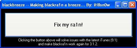 BlackBreeze, répare les problèmes avec iTunes 9.1