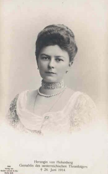 Comtesse Sophie Chotek, d'après une carte postale des années 1900