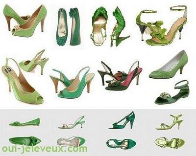 Des chaussures de mariage vertes ? Oui, je le veux !