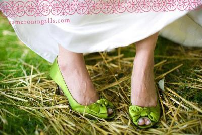 Des chaussures de mariage vertes ? Oui, je le veux !