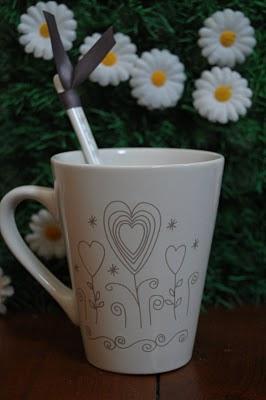 Tasses pour petit déj peintes à la main