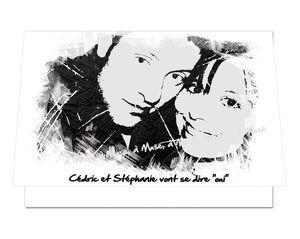 Faire-part aquarellé pop gabarit_mariage_cedric_et_stef_version_noir