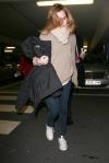 Emma Watson et son Père Chris Watson à l'aréroport d'Heatrow