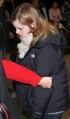 Emma Watson et son Père Chris Watson à l'aréroport d'Heatrow