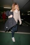 Emma Watson et son Père Chris Watson à l'aréroport d'Heatrow
