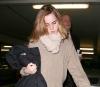 Emma Watson et son Père Chris Watson à l'aréroport d'Heatrow