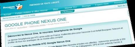 Le Nexus One arrive chez Bouygues Telecom
