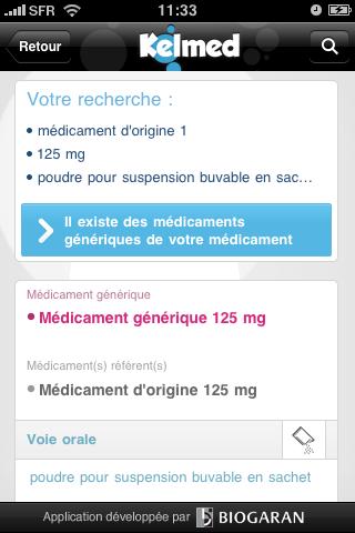 [News : Apps] Kelmed, un moteur de recherche de médicaments génériques.