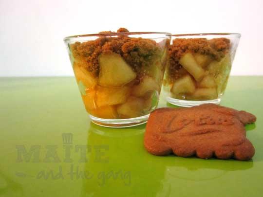 Verrine de pommes tièdes & Spéculoos