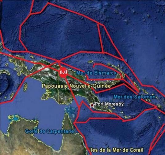 07 Avril 2010, un séisme majeur de magnitude 6.0 frappe la Papouasie-Nouvelle-Guinée. Des blessés et des morts seraient à déplorer.