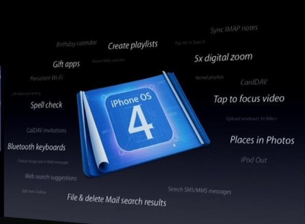 iphone 4 iPhone OS 4: multitâches et plusieurs comptes Exchange dès cet été