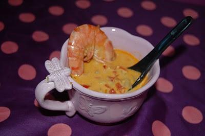 soupe thaï aux crevettes et lait de coco