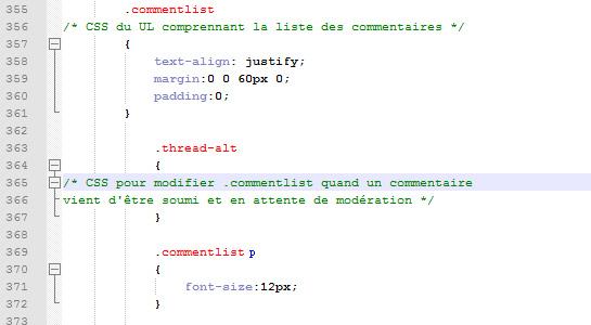 Utiliser les commentaires