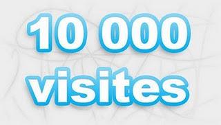 Le blog vient d'atteindre les 10000 visites... Merci !