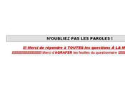 N’oubliez paroles trop questions tuent question