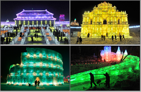 D' incroyables sculptures de glace chinoises