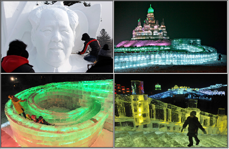 D' incroyables sculptures de glace chinoises