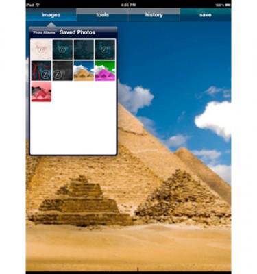 Logiciel : PhotoPad, 1ère application pour iPad