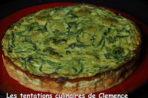 quiche sans pâte courgette lait de coco curry saucisse bas
