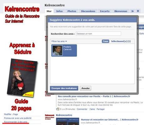 inviter contact facebook