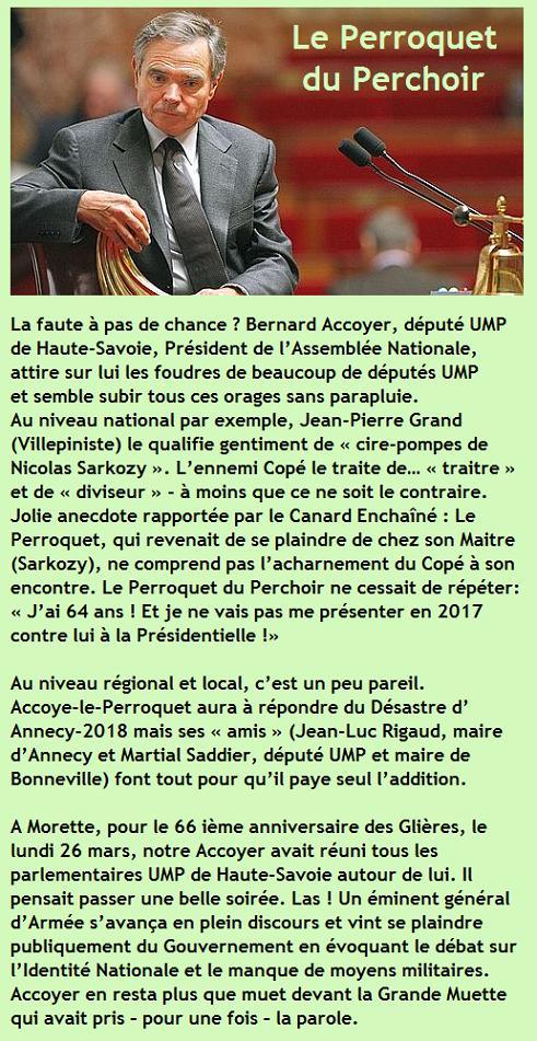 Accoyer, le Perroquet qui perd ses plumes.