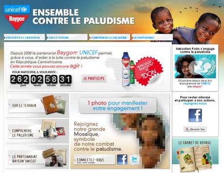 partenariat Baygon Unicef : un mini site renouvelé