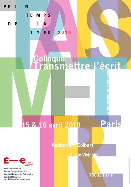 Estienne LE PRINTEMPS DE LA TYPO