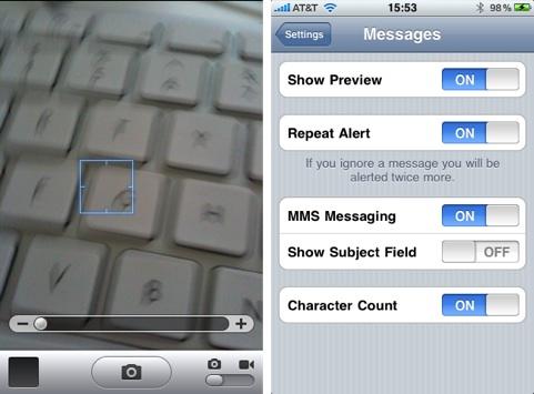 Nouvelles images et fonctionnalités du firmware 4 iPhone