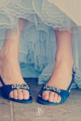 Des chaussures de mariage bleues ? Oui, je le veux !