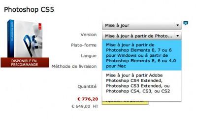 Astuce : acheter Photoshop CS5 un peu moins cher
