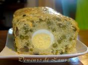 Cake Petits Pois, Champignons Paris Oeufs durs.