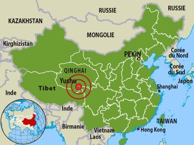 Violent tremblement de terre dans la province chinoise du Qinghai