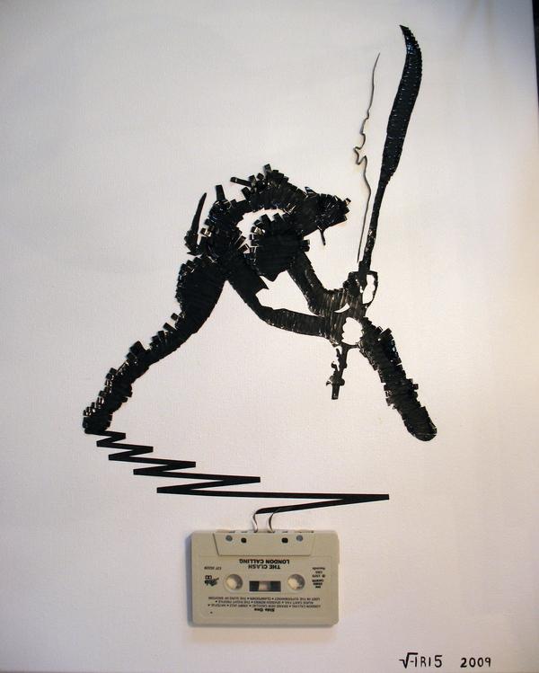 The-Clash--Cassette-tape-on-canvas--2009.jpeg